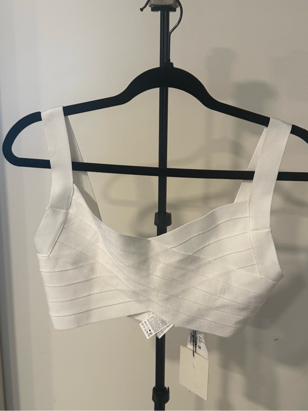 White Women's Crop Bralette Top